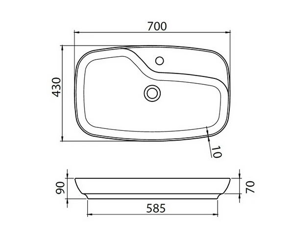 раковина ALLEN BRAU LIBERTY 70